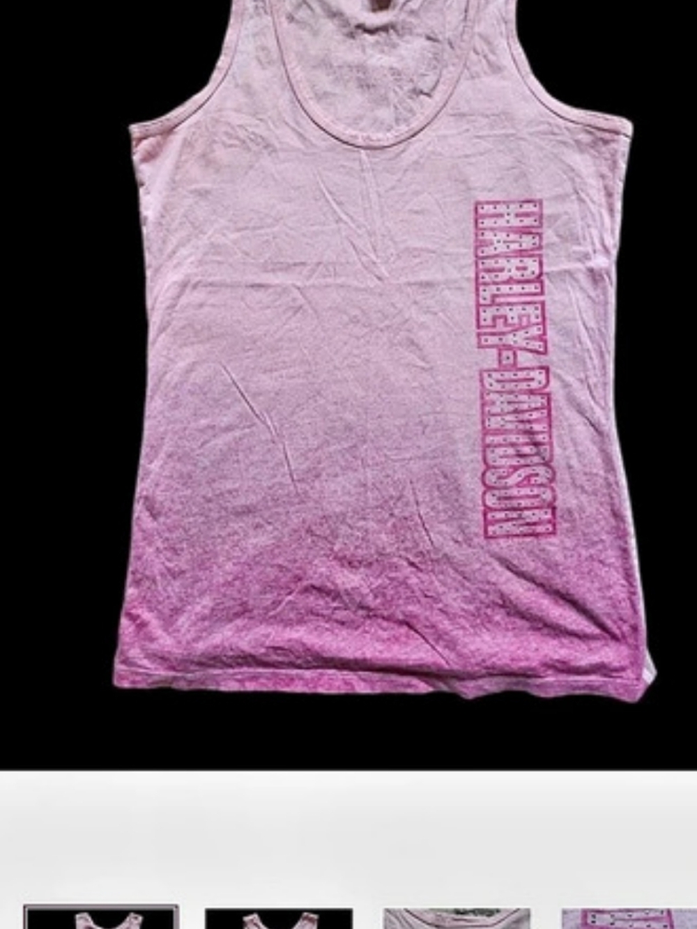 Harley-Davidson Zips Mackinaw City Rhinestone Dip-Dye Tank Top